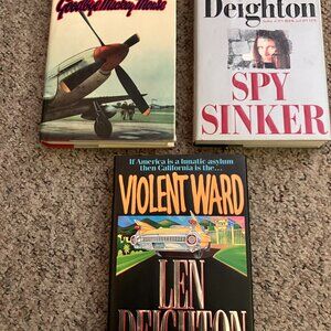 Len Deighton Lot of 3 First Edition / 1st Print Hardcovers with Dustjackets